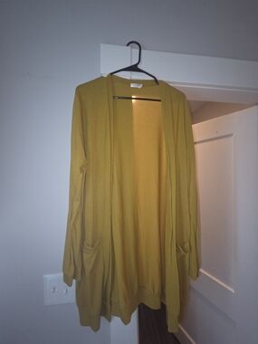 Amazon Mustard Open-Front Women’s Cardigan